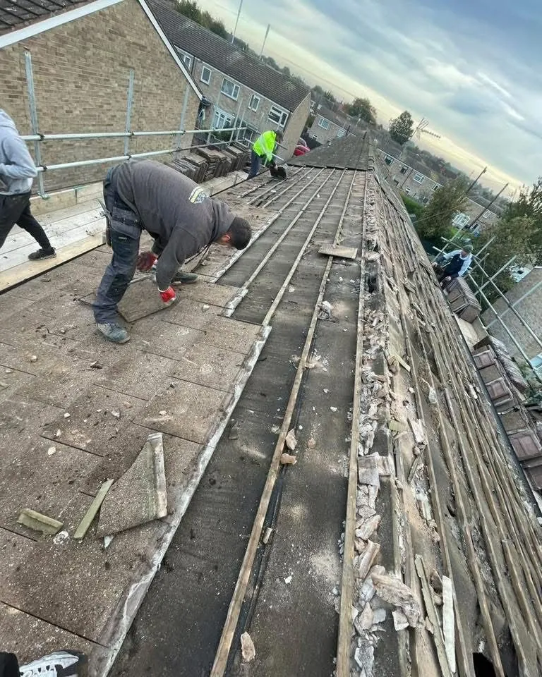 Roof strip and re-felt in progress in Brixham